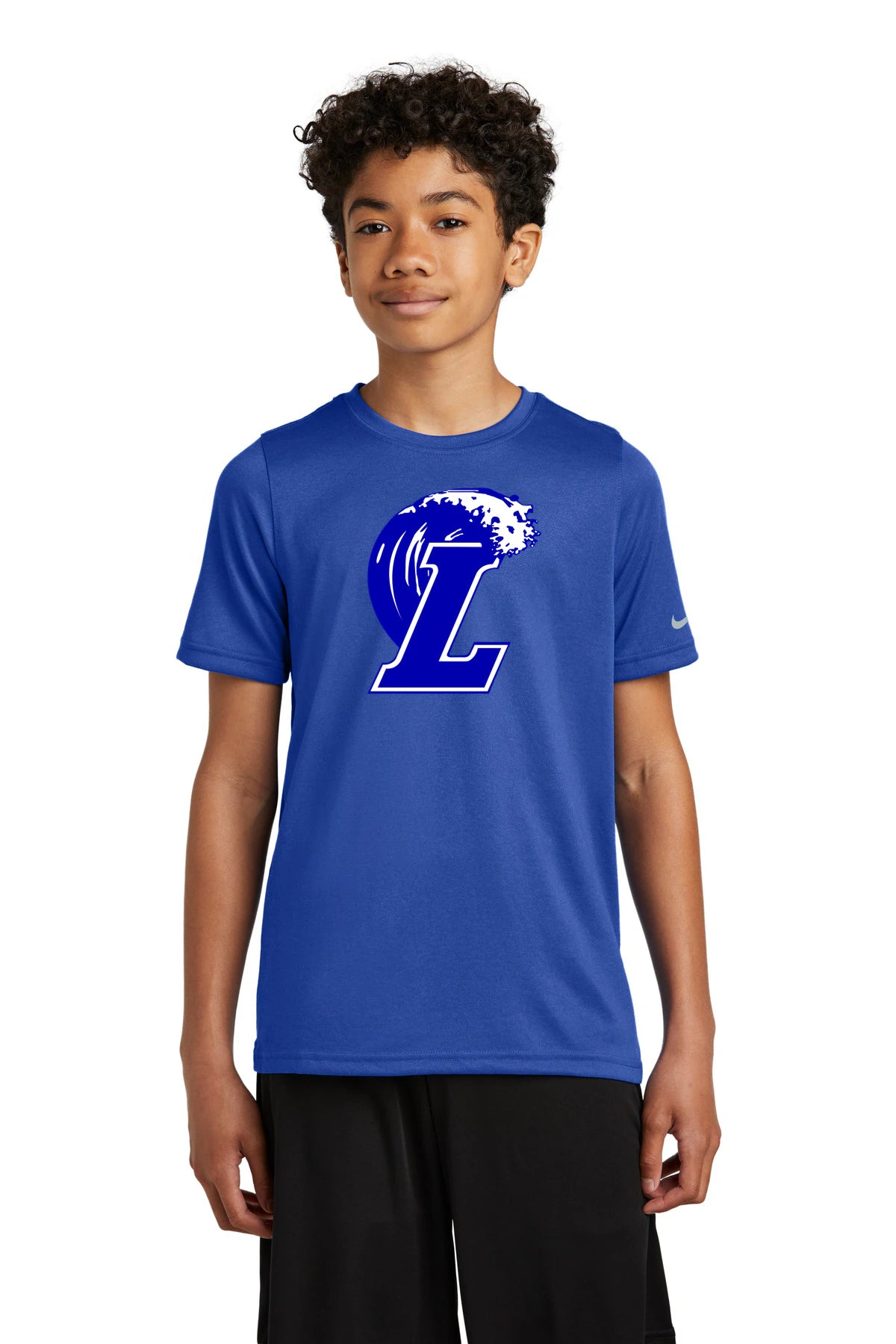 Lakeview Football - Game Royal Nike Youth Swoosh Sleeve rLegend Tee NKDX8787