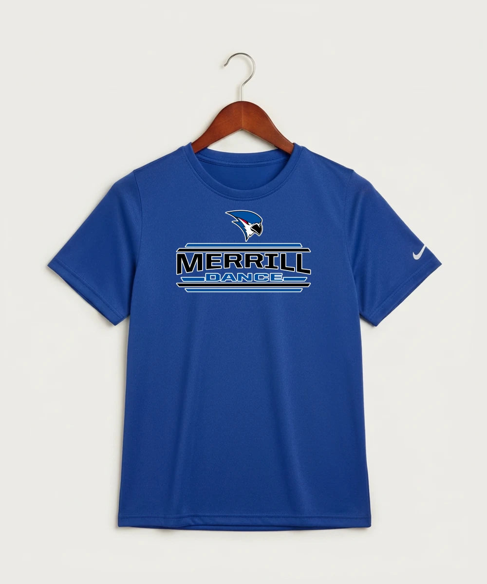 Merrill Dance and Cheer - Game Royal Nike Youth Swoosh Sleeve rLegend Tee NKDX8787