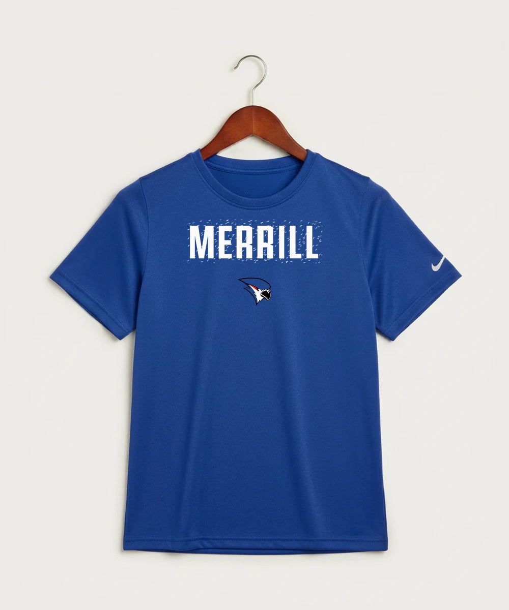 Merrill Dance and Cheer - Game Royal Nike Youth Swoosh Sleeve rLegend Tee NKDX8787