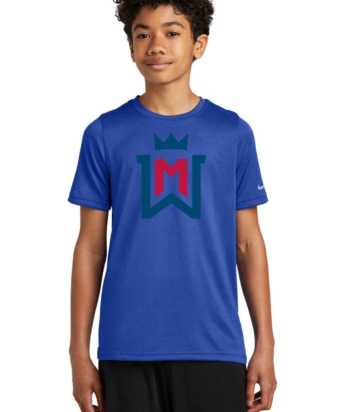 Watertown-Mayer Football - Game Royal Nike Youth Swoosh Sleeve rLegend Tee NKDX8787