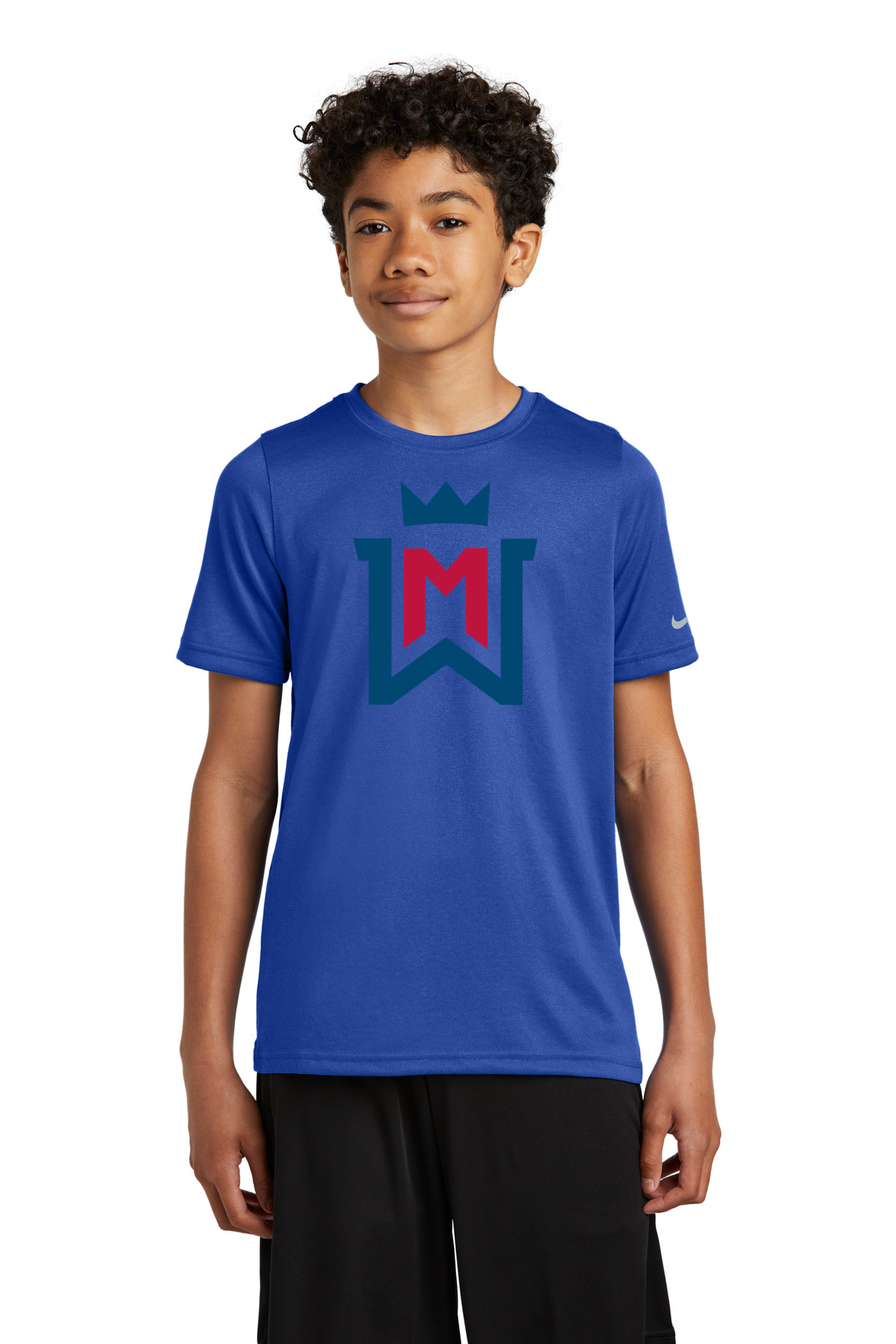 Watertown-Mayer Football - Game Royal Nike Youth Swoosh Sleeve rLegend Tee NKDX8787