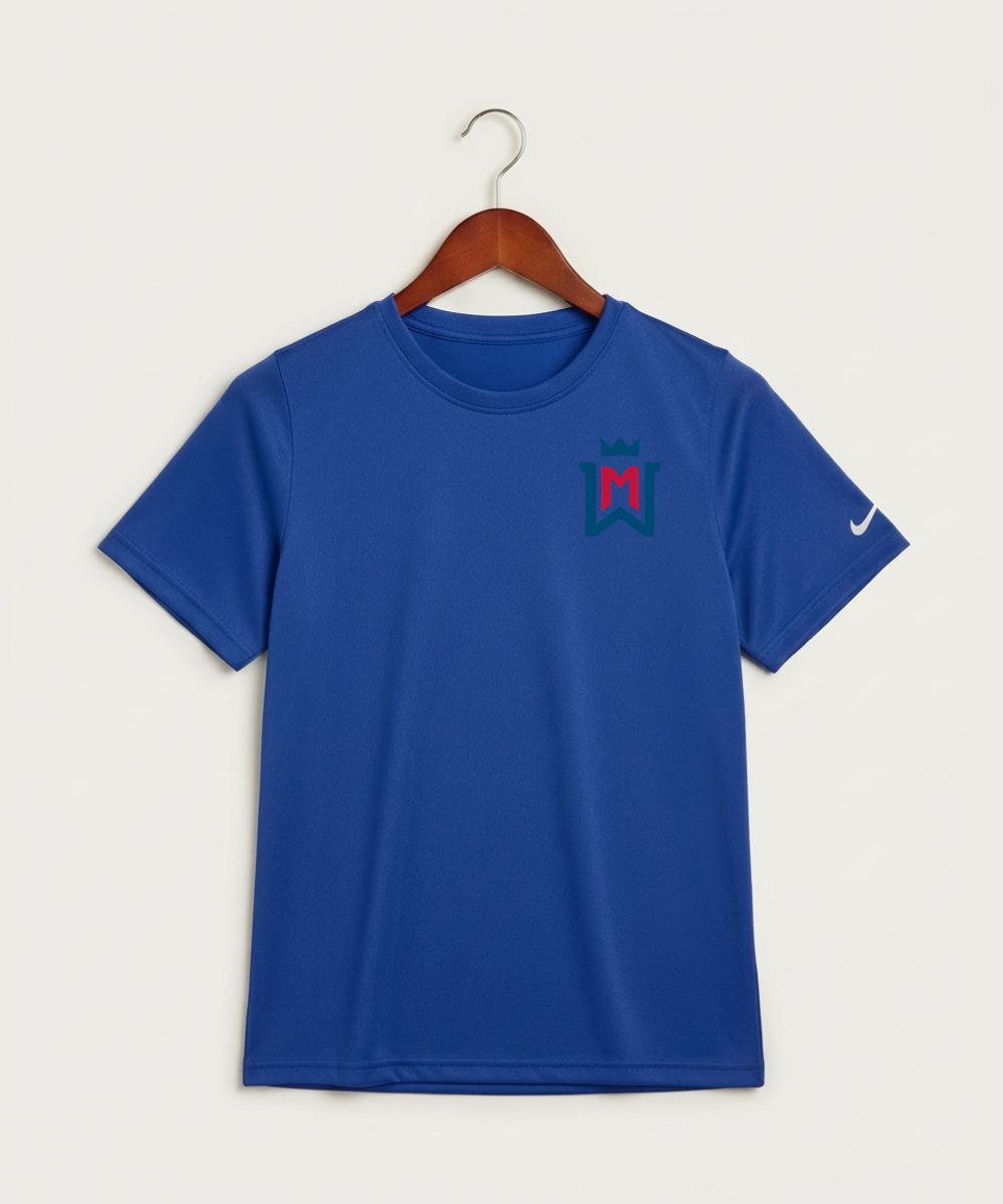 Watertown Mayer High School Football (Boys) - Game Royal Nike Youth Swoosh Sleeve rLegend Tee NKDX8787