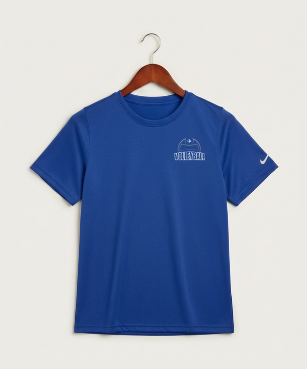 Owatonna High School Volleyball (Girls) - Game Royal Nike Youth Swoosh Sleeve rLegend Tee NKDX8787
