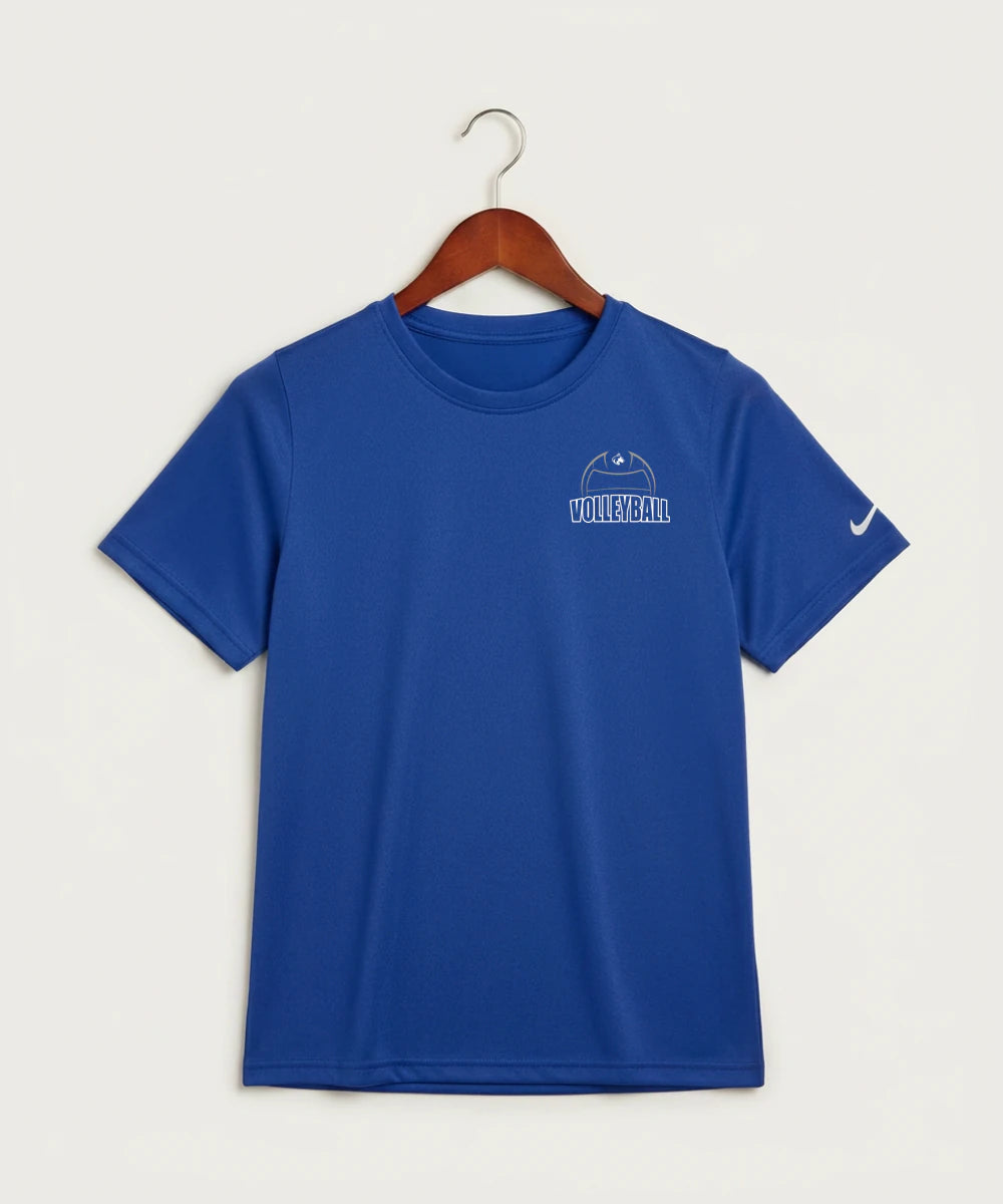 Owatonna High School Volleyball (Girls) - Game Royal Nike Youth Swoosh Sleeve rLegend Tee NKDX8787