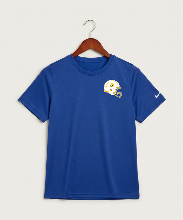 Waseca High School Football (Boys) - Game Royal Nike Youth Swoosh Sleeve rLegend Tee NKDX8787
