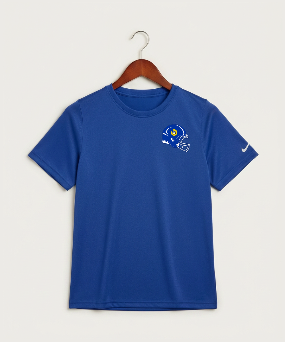 Waseca High School Football (Boys) - Game Royal Nike Youth Swoosh Sleeve rLegend Tee NKDX8787