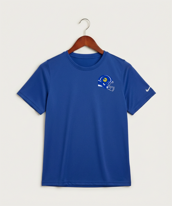 Waseca High School Football (Boys) - Game Royal Nike Youth Swoosh Sleeve rLegend Tee NKDX8787
