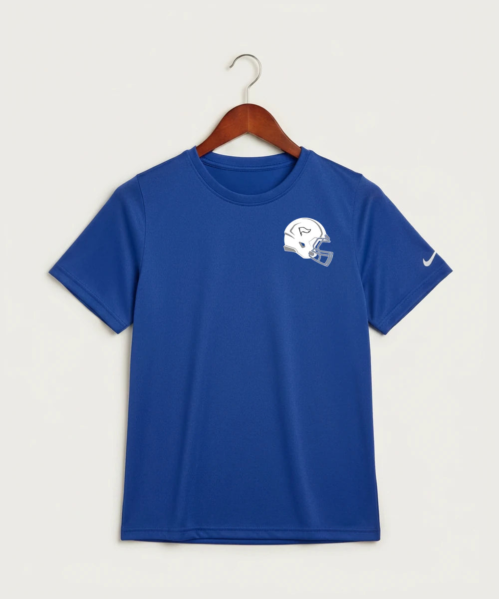 Red Lake County Central Football (Boys) - Game Royal Nike Youth Swoosh Sleeve rLegend Tee NKDX8787