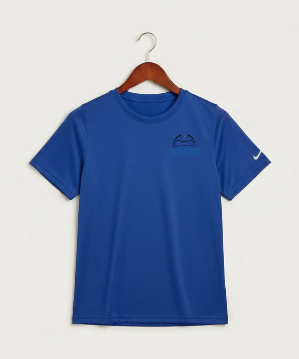 Eastview High School Volleyball (Girls) - Game Royal Nike Youth Swoosh Sleeve rLegend Tee NKDX8787