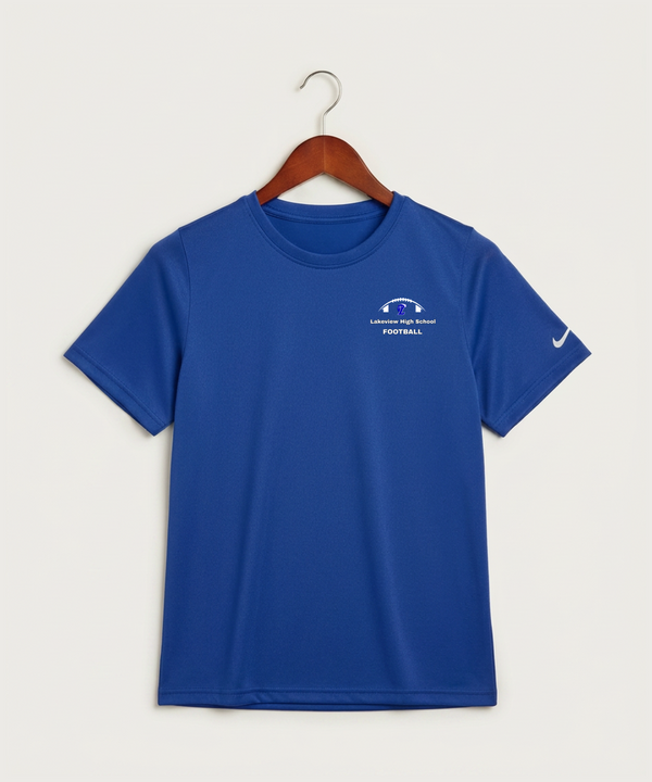Lakeview High School Football (Boys) - Game Royal Nike Youth Swoosh Sleeve rLegend Tee NKDX8787