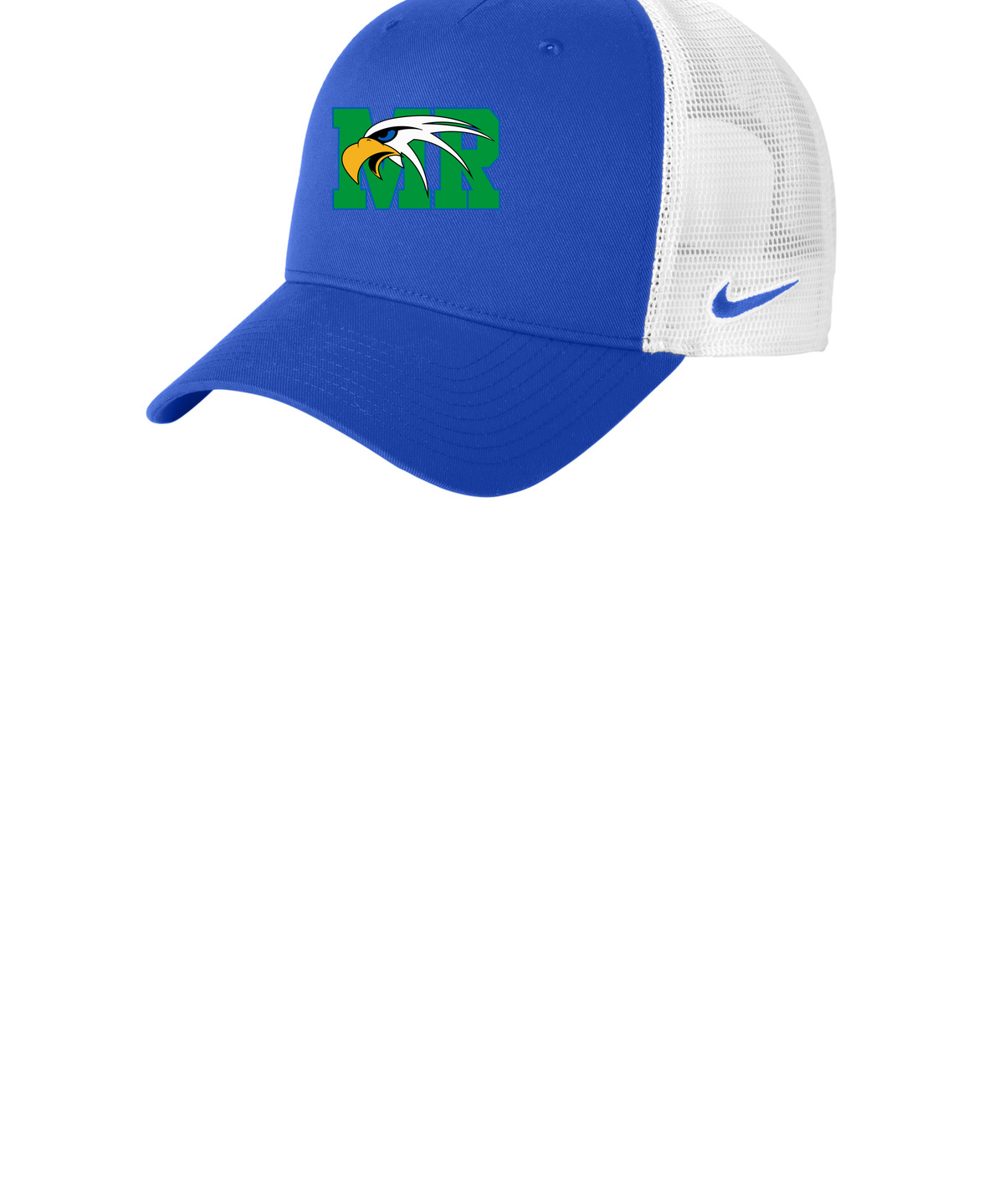 Maple River High School hockey_boys - Game Royal/ White Nike Snapback Mesh Trucker Cap NKFN9893