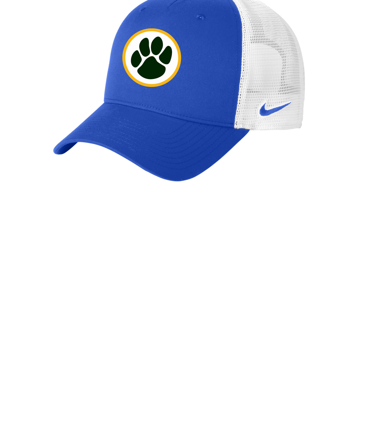 Ashwaubenon High School Football (Boys) - Game Royal/ White Nike Snapback Mesh Trucker Cap NKFN9893