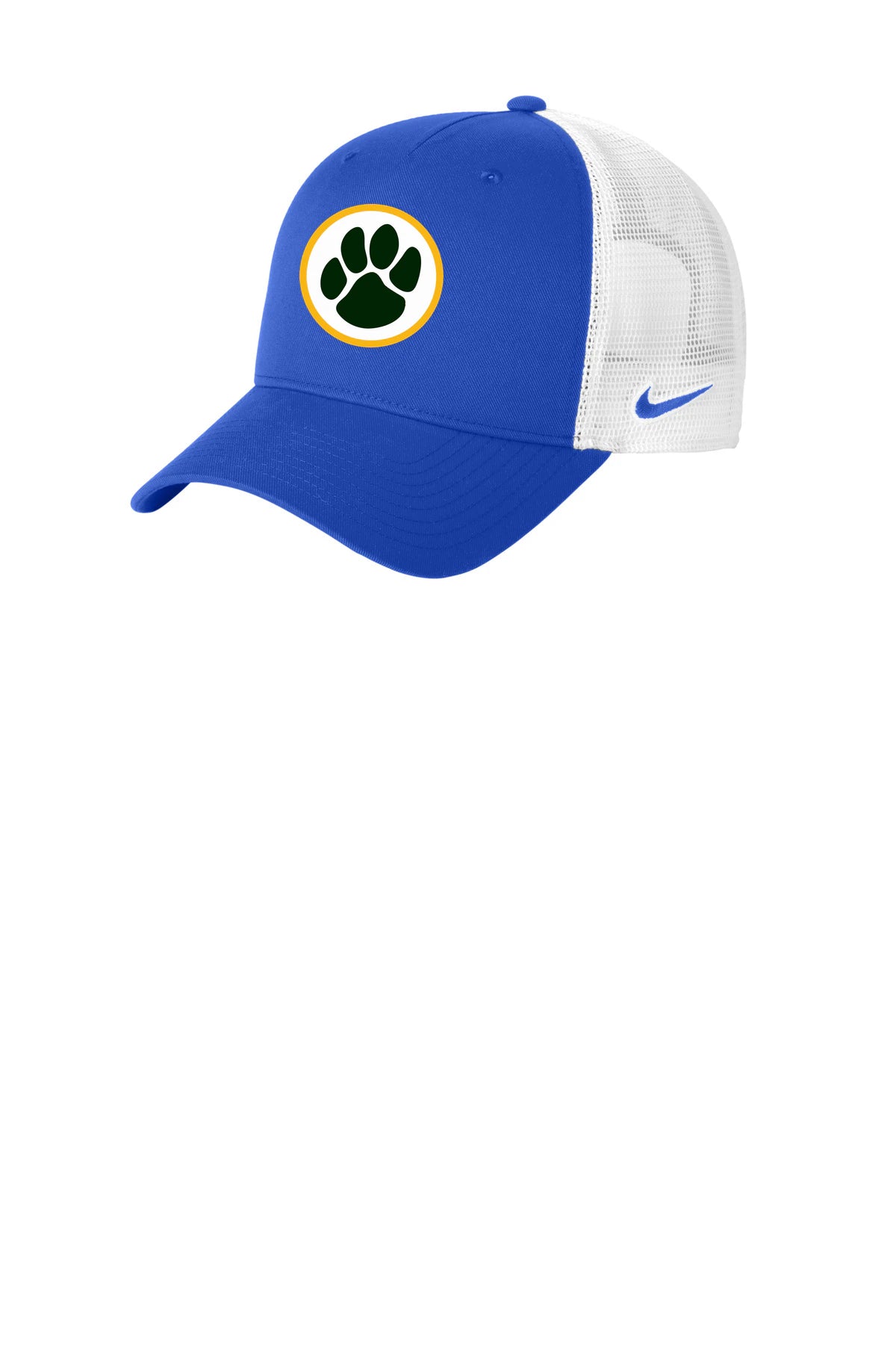 Ashwaubenon High School Football (Boys) - Game Royal/ White Nike Snapback Mesh Trucker Cap NKFN9893