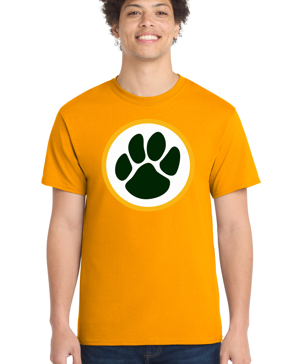 Ashwaubenon High School Football (Boys) - Gold Port & Co Core Cotton Tee. PC54