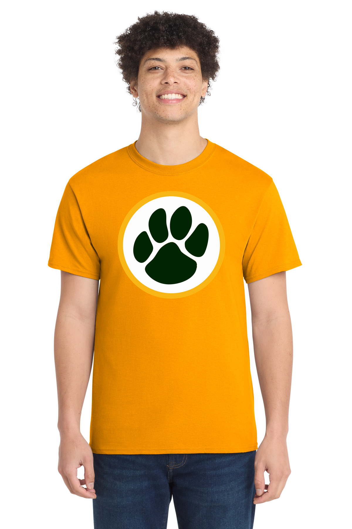 Ashwaubenon High School Football (Boys) - Gold Port & Co Core Cotton Tee. PC54