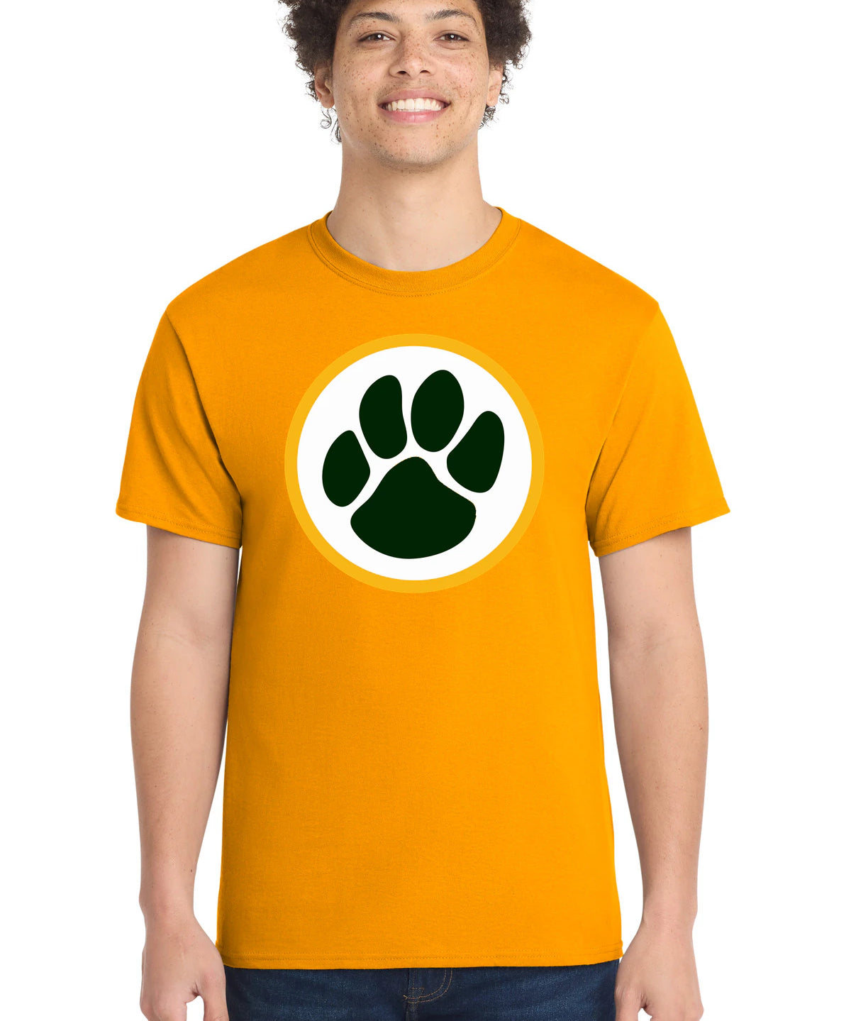 Ashwaubenon High School Football (Boys) - Gold Port & Co Core Cotton Tee. PC54