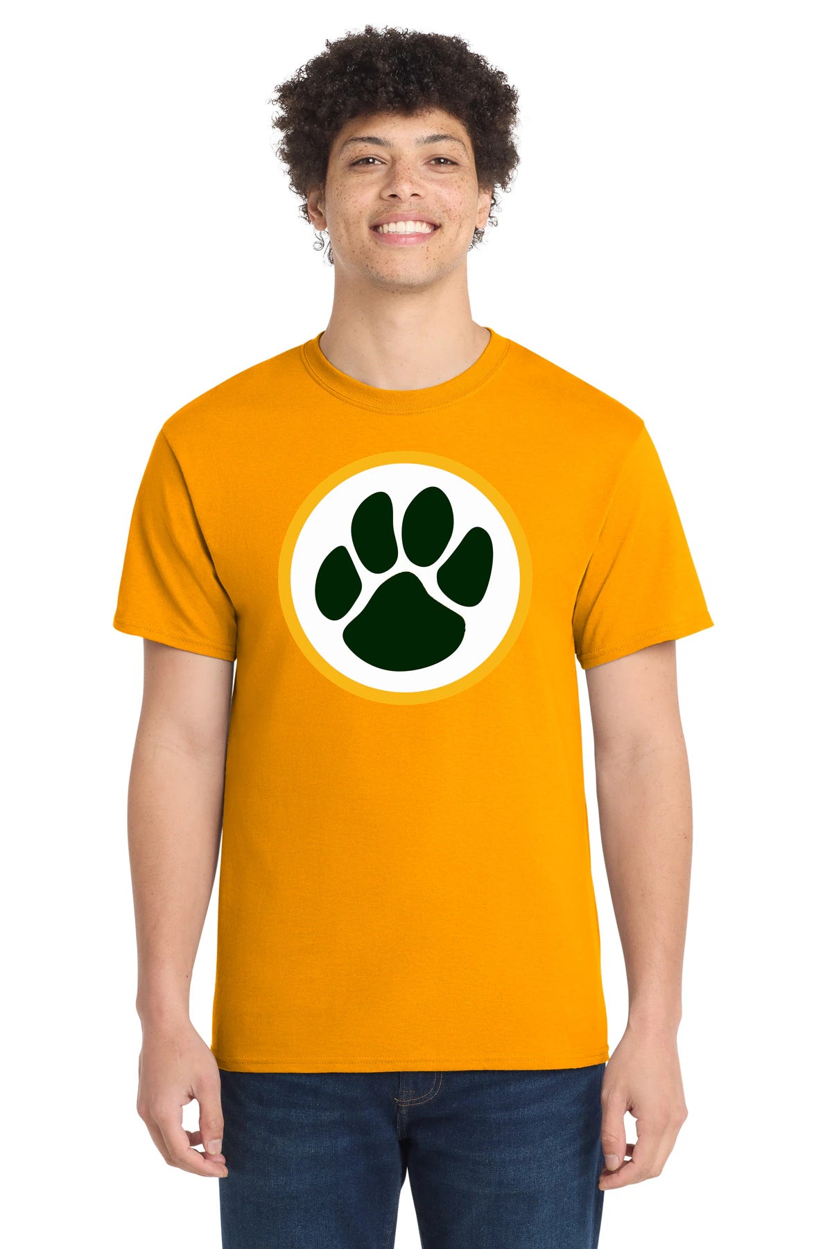 Ashwaubenon High School Football (Boys) - Gold Port & Co Core Cotton Tee. PC54