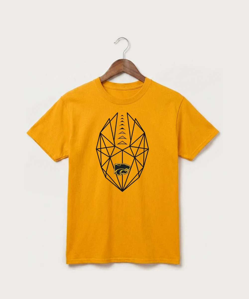 Le-Win Football - Gold Port & Co Core Cotton Tee. PC54