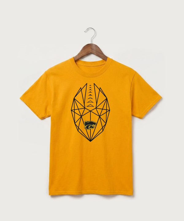 Le-Win Football - Gold Port & Co Core Cotton Tee. PC54