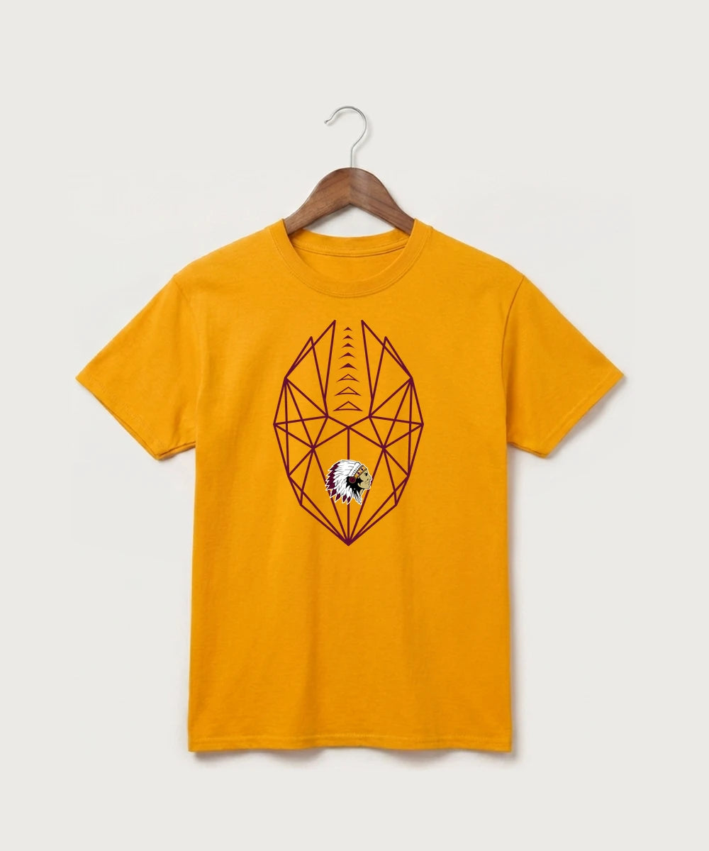 Stockton High School Football - Gold Port & Co Core Cotton Tee. PC54