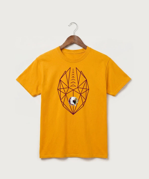 Stockton High School Football - Gold Port & Co Core Cotton Tee. PC54