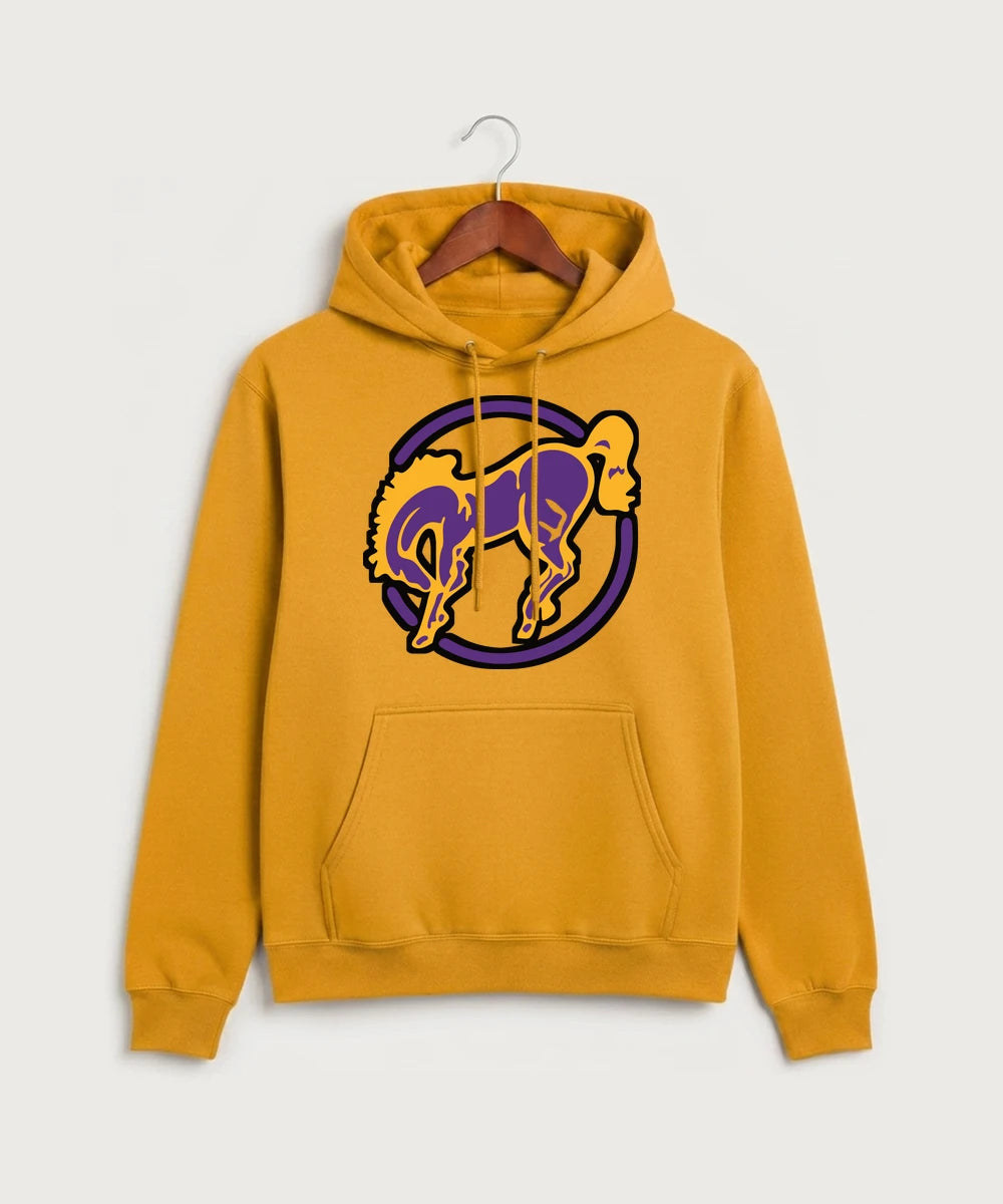 International Falls High School Football (Boys) - Gold Port & Co Core Fleece Pullover Hooded Sweatshirt. PC78H