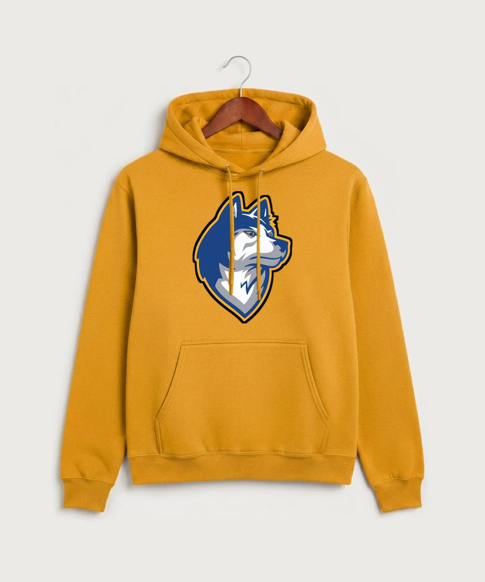 Bigfork Senior High School Football (Boys) - Gold Port & Co Core Fleece Pullover Hooded Sweatshirt. PC78H