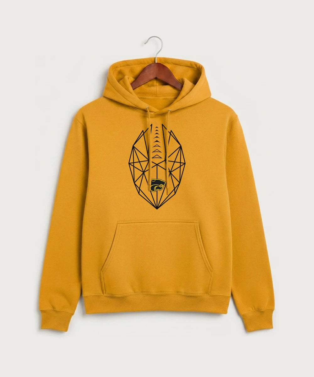 Le-Win Football - Gold Port & Co Core Fleece Pullover Hooded Sweatshirt. PC78H