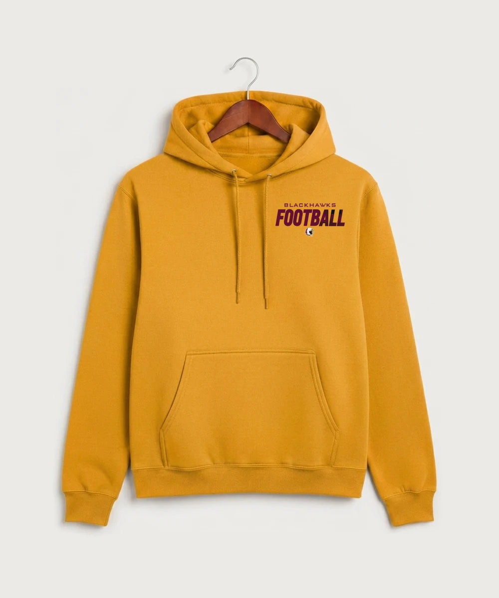 Stockton High School Football - Gold Port & Co Core Fleece Pullover Hooded Sweatshirt. PC78H