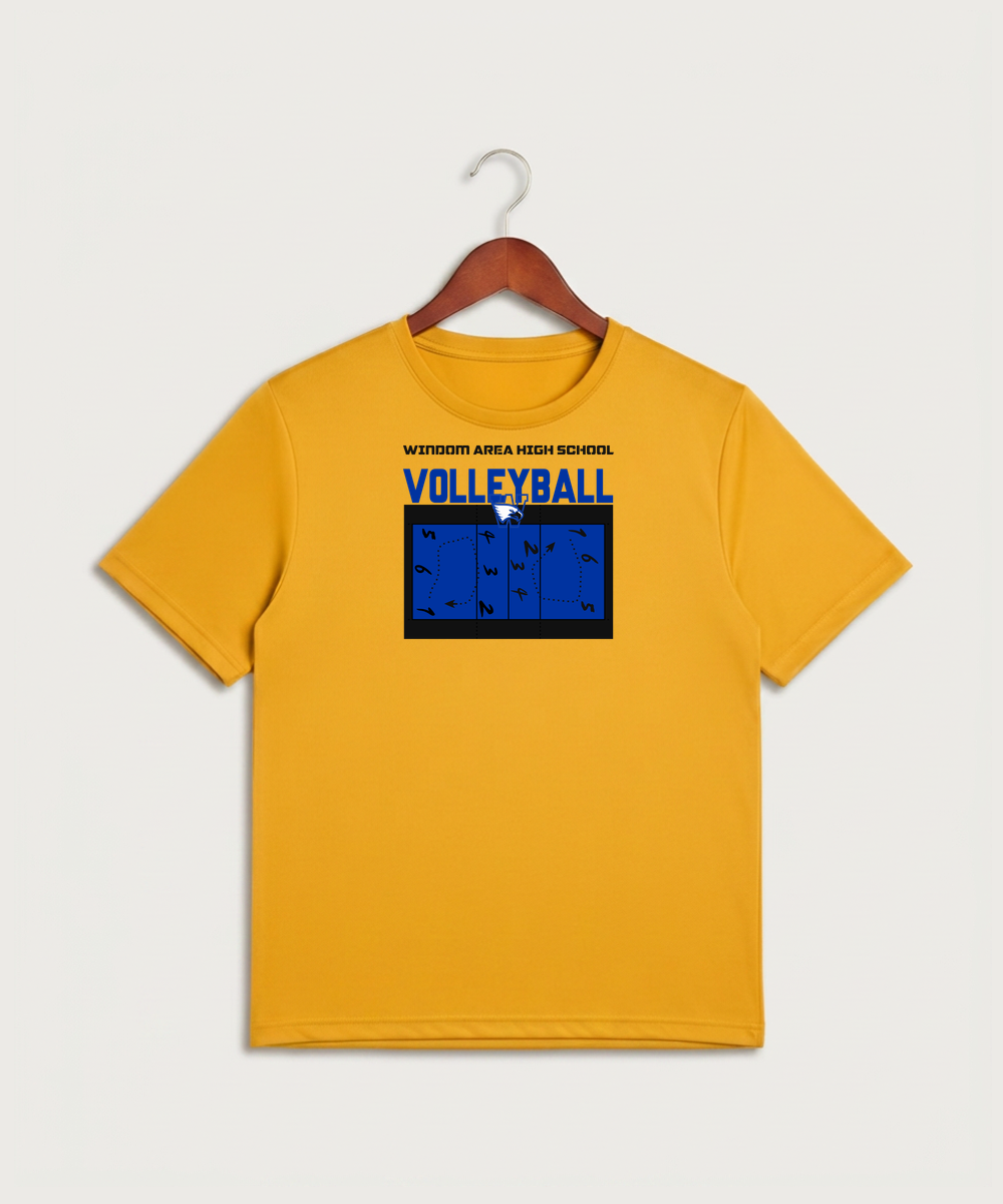 Windom Area High School Volleyball (Girls) - Gold Sport-Tek PosiCharge Competitor Tee. ST350
