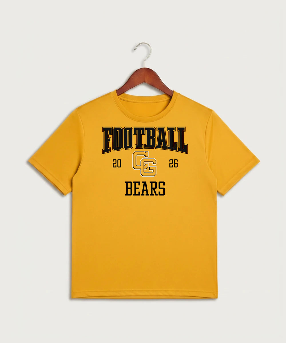 Clearbrook Gonvick High School Football (Boys) - Gold Sport-Tek PosiCharge Competitor Tee. ST350