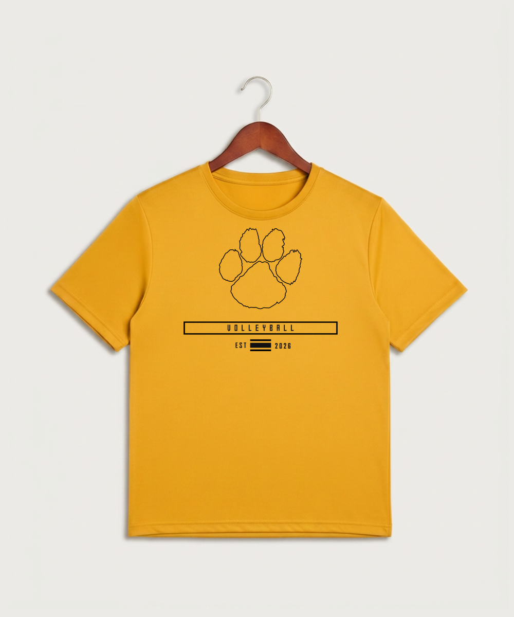Plainview Elgin Millville H S Volleyball (Girls) - Gold Sport-Tek PosiCharge Competitor Tee. ST350