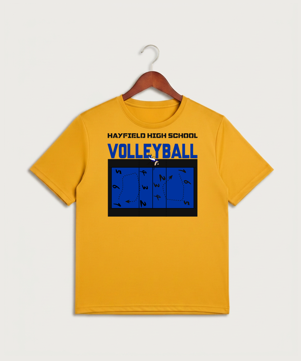 Hayfield High School Volleyball (Girls) - Gold Sport-Tek PosiCharge Competitor Tee. ST350