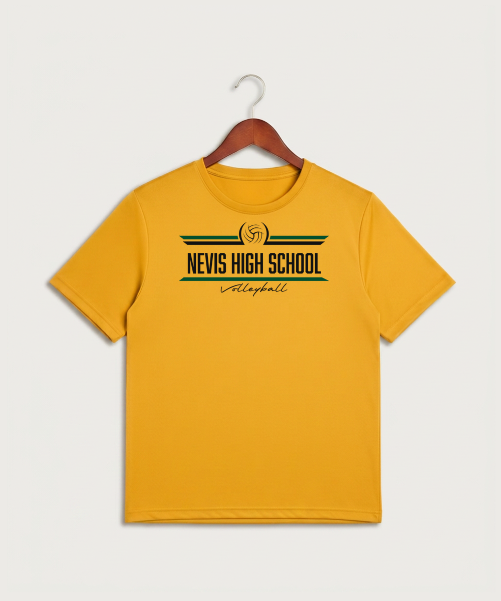 Nevis High School Volleyball (Girls) - Gold Sport-Tek PosiCharge Competitor Tee. ST350