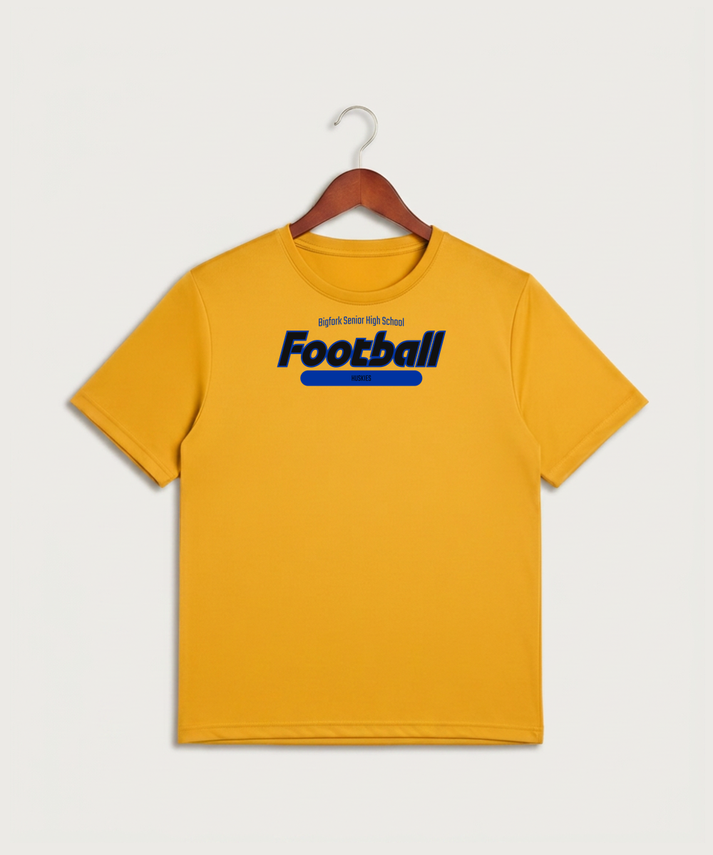 Bigfork Senior High School Football (Boys) - Gold Sport-Tek PosiCharge Competitor Tee. ST350