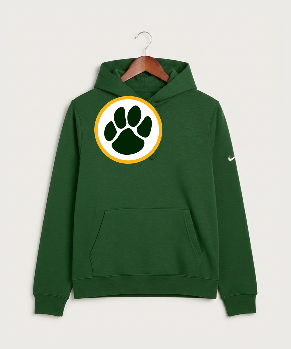 Ashwaubenon High School Football (Boys) - Gorge Green Nike Club Fleece Sleeve Swoosh Pullover Hoodie NKDR1499