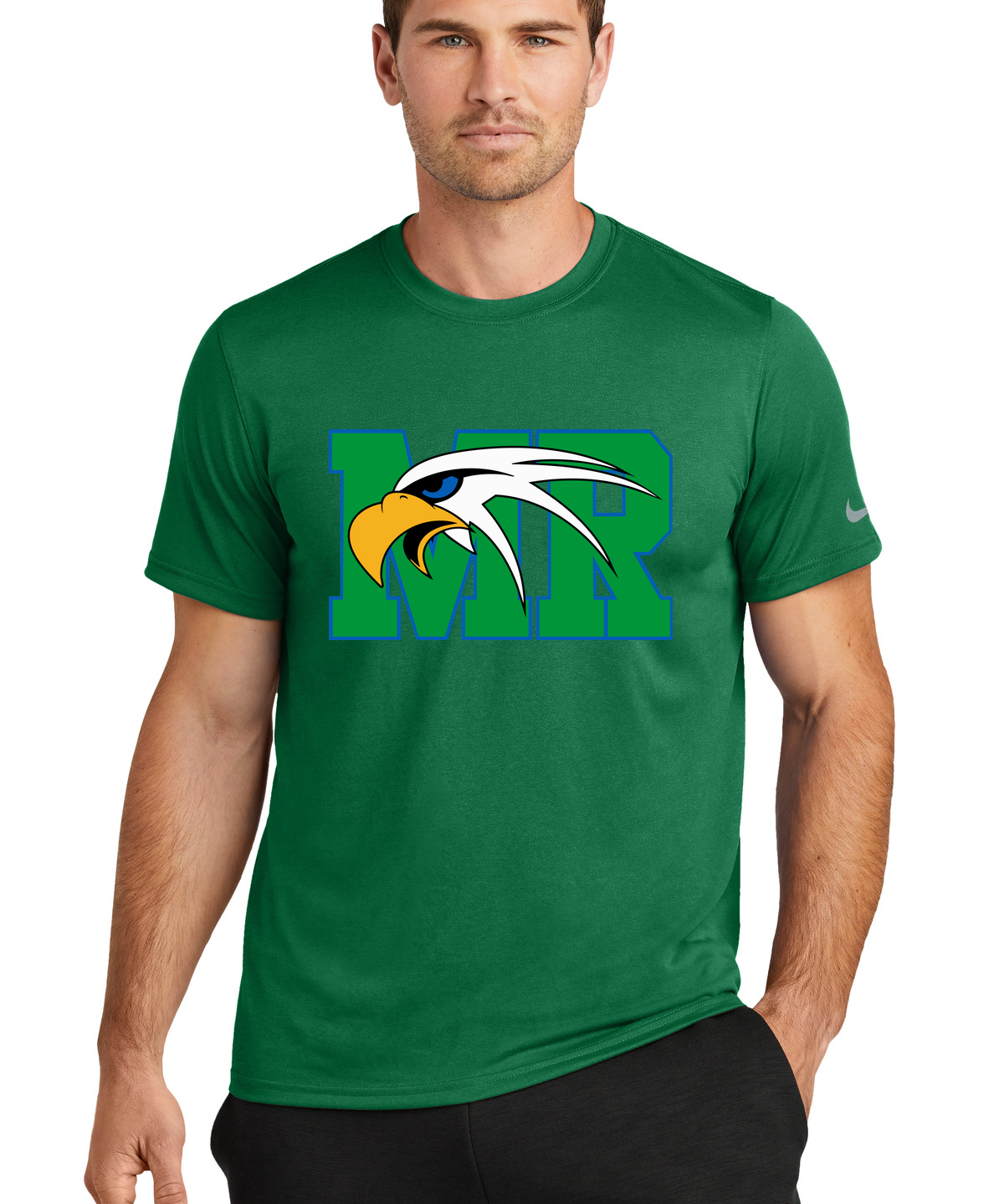 Maple River High School hockey_boys - Gorge Green Nike Swoosh Sleeve rLegend Tee NKDX8730