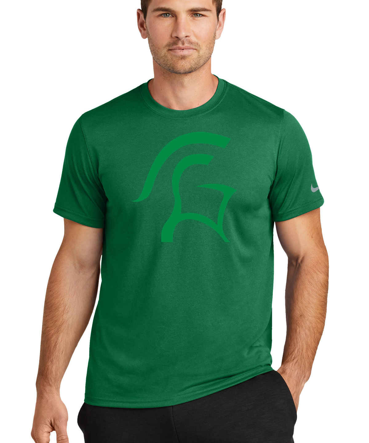 La Crescent-Hokah Football - Gorge Green Nike Swoosh Sleeve rLegend Tee NKDX8730