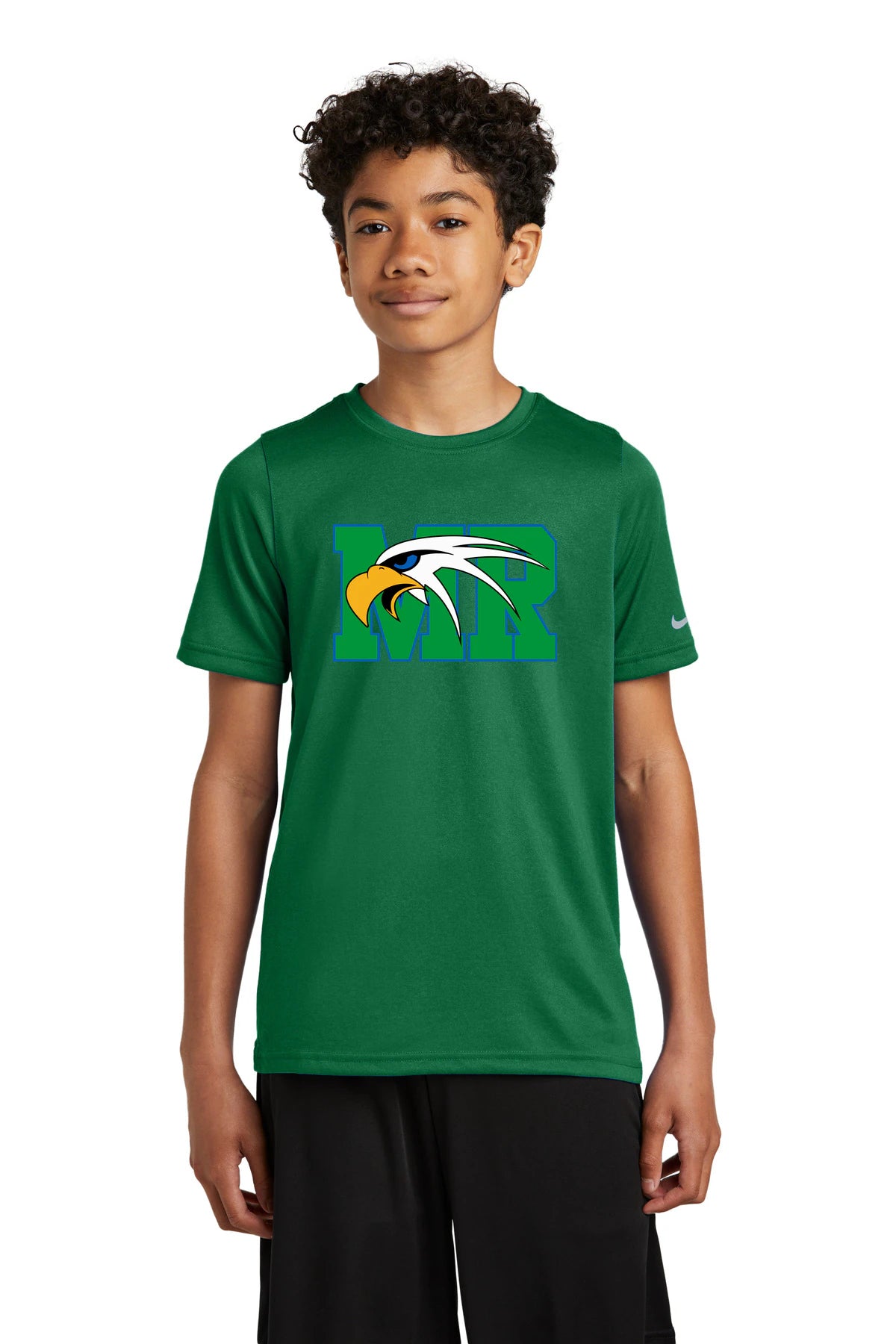 Maple River High School hockey_boys - Gorge Green Nike Youth Swoosh Sleeve rLegend Tee NKDX8787