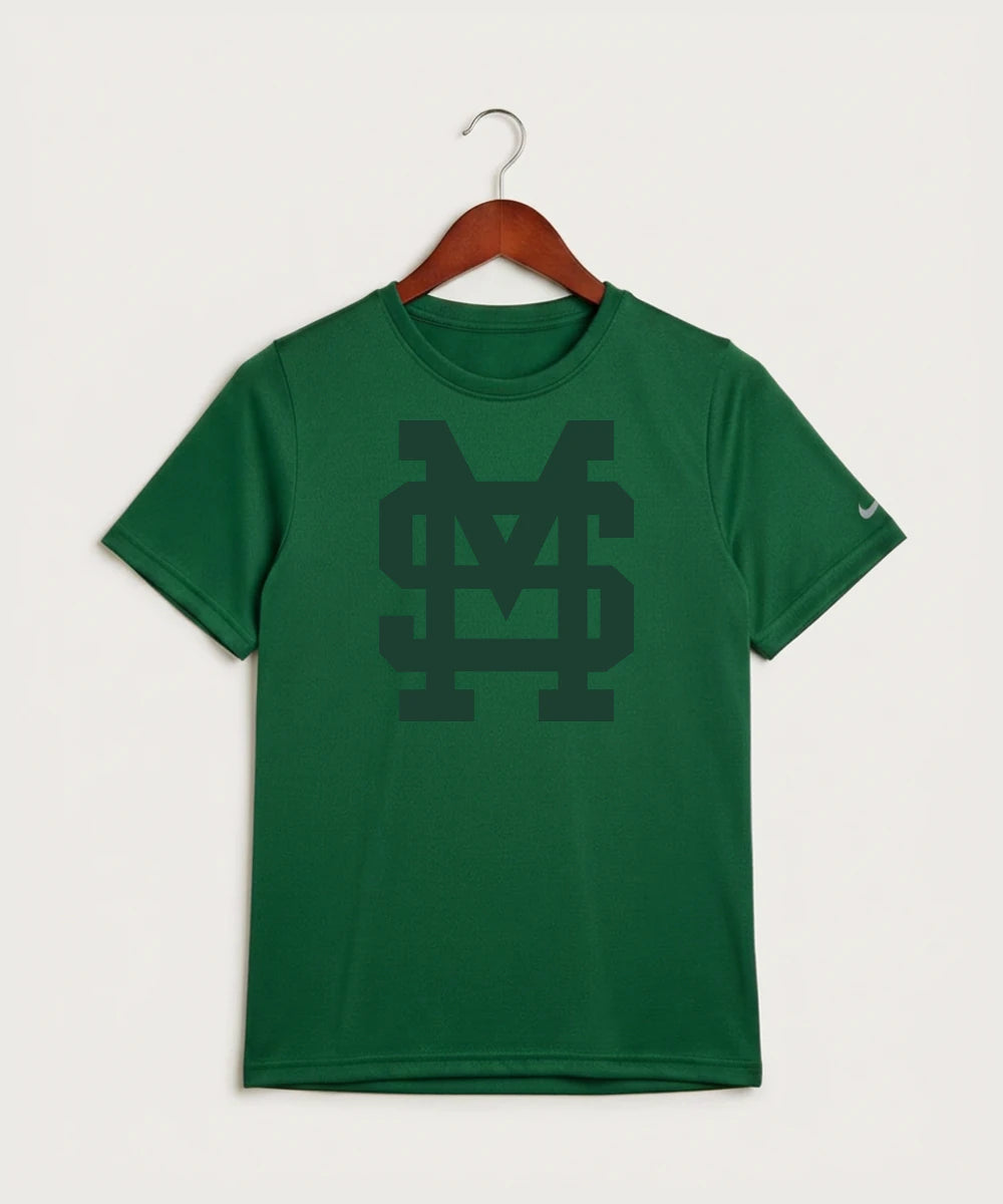 Sleepy Eye St. Mary's High School Athletics Coed - Gorge Green Nike Youth Swoosh Sleeve rLegend Tee NKDX8787