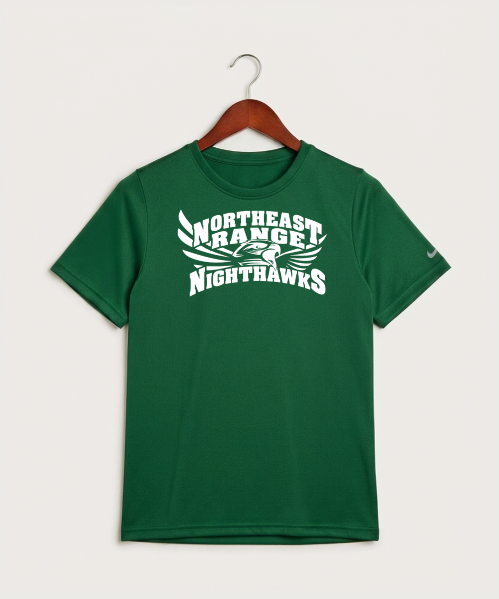Northeast Range High School Volleyball (Girls) - Gorge Green Nike Youth Swoosh Sleeve rLegend Tee NKDX8787