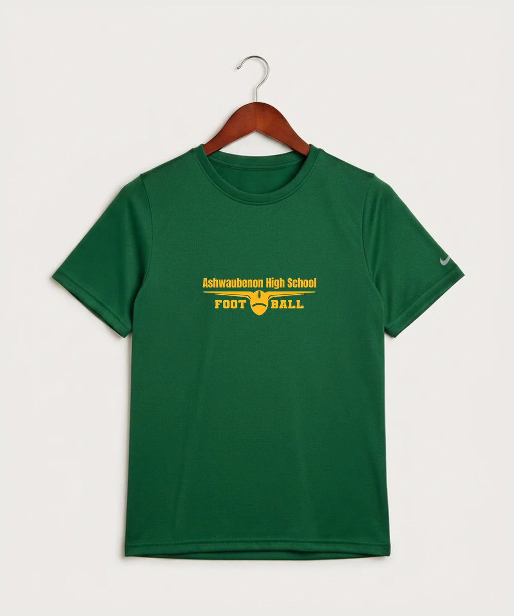 Ashwaubenon High School Football (Boys) - Gorge Green Nike Youth Swoosh Sleeve rLegend Tee NKDX8787