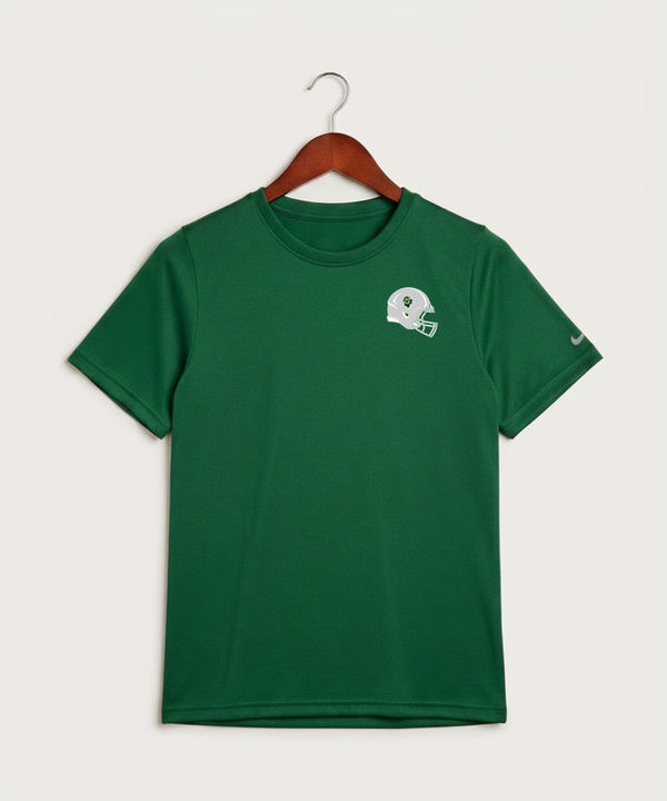 Roseau High School Football (Boys) - Gorge Green Nike Youth Swoosh Sleeve rLegend Tee NKDX8787
