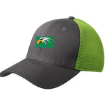 Maple River High School hockey_boys - Graphite/ Cyber Green New Era - Stretch Mesh Cap. NE1020