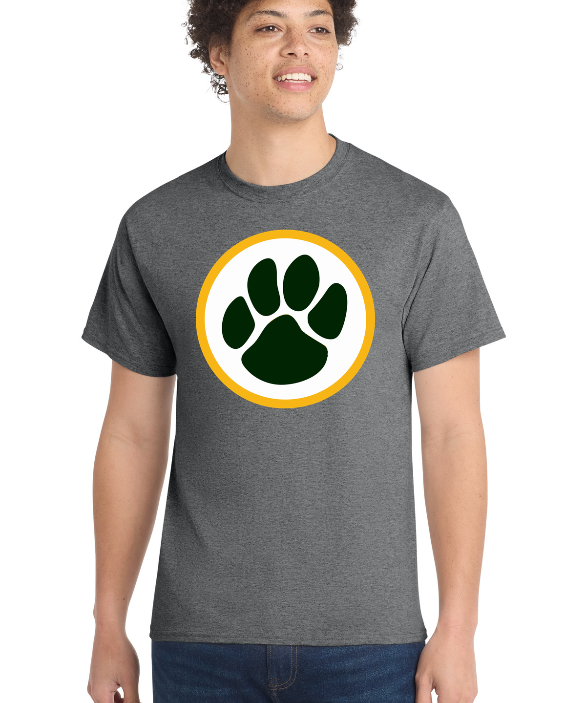 Ashwaubenon High School Football (Boys) - Graphite Heather Port & Co Core Cotton Tee. PC54