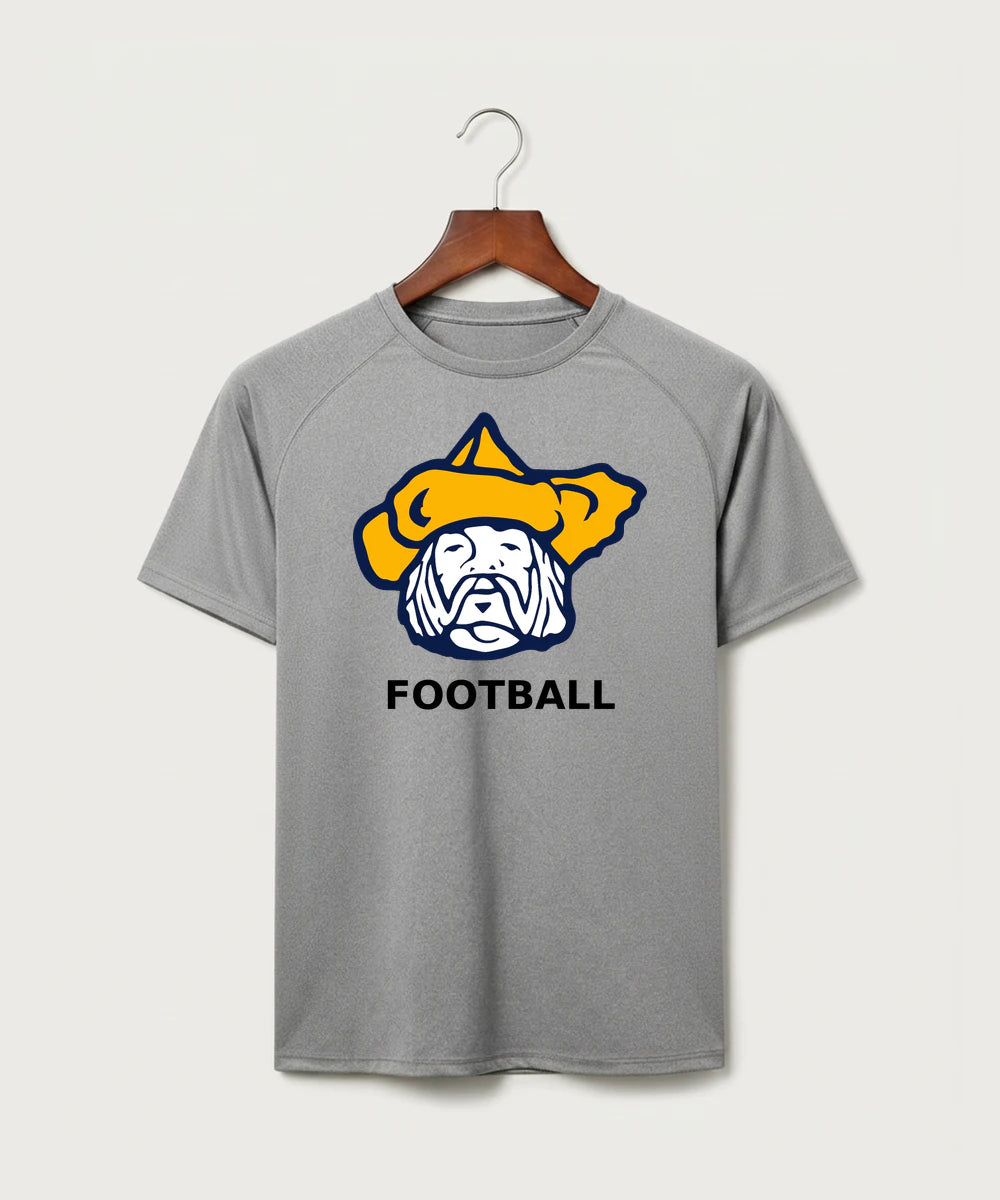 Polo HS Football general - Gray Tee - Full Front