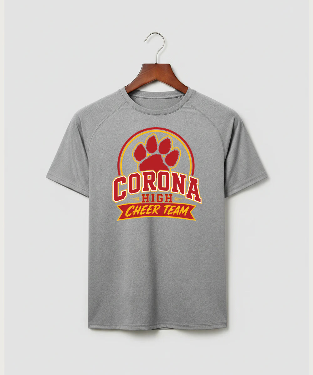 Corona Senior High School Cheer - Gray Tee - Full Front