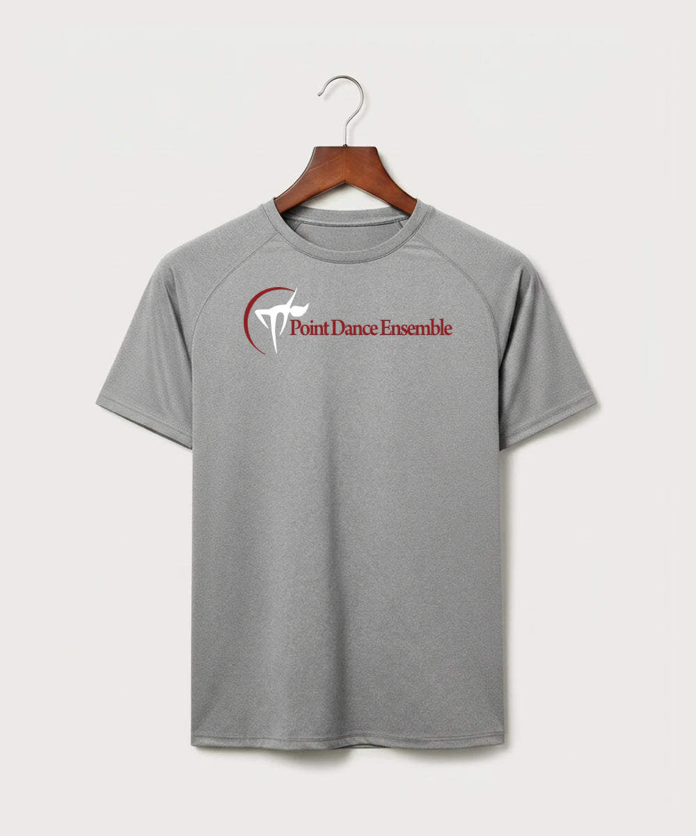 Point Dance Ensemble Dance - Gray Tee - Full Front