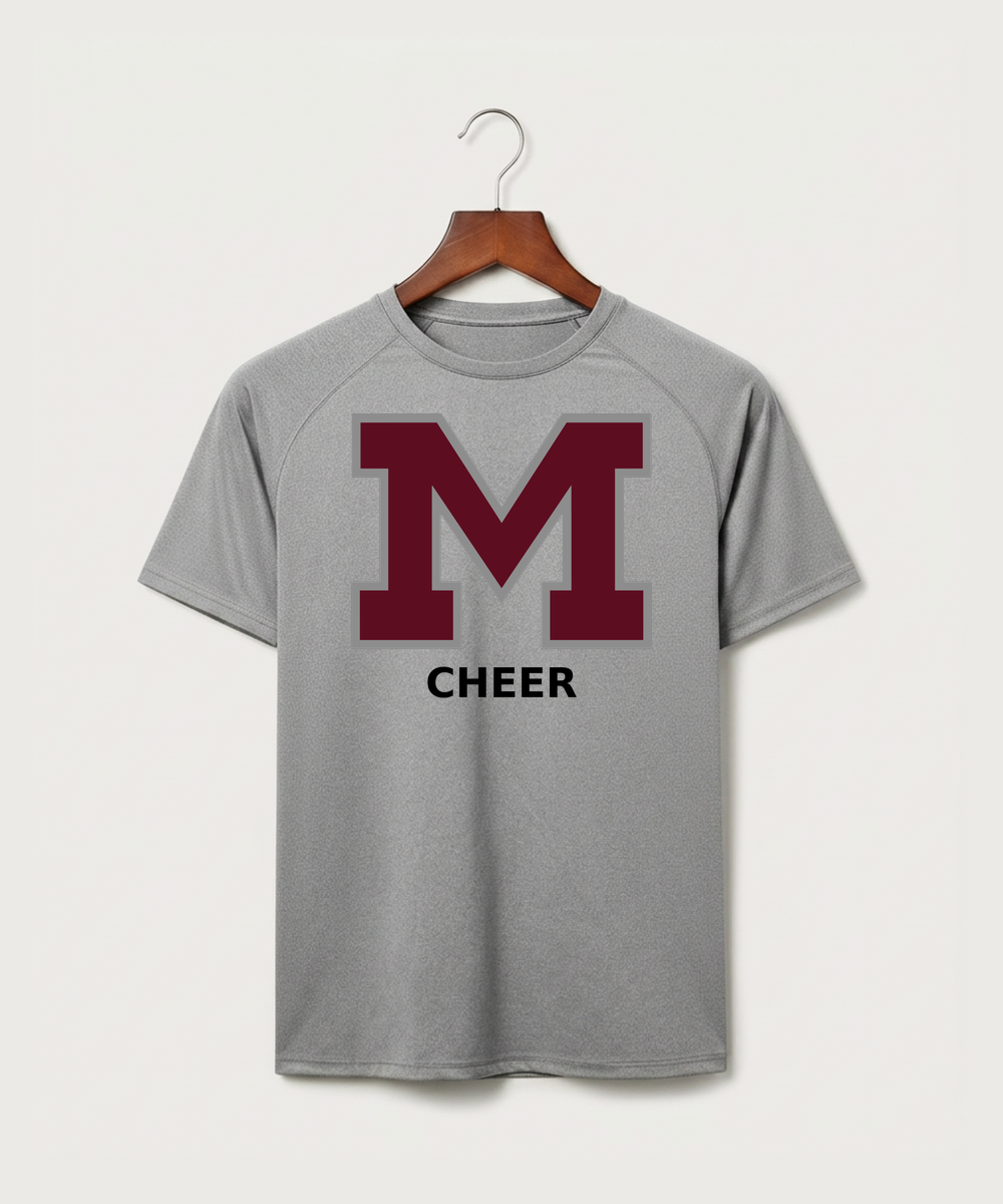 Moline Cheer general - Gray Tee - Full Front