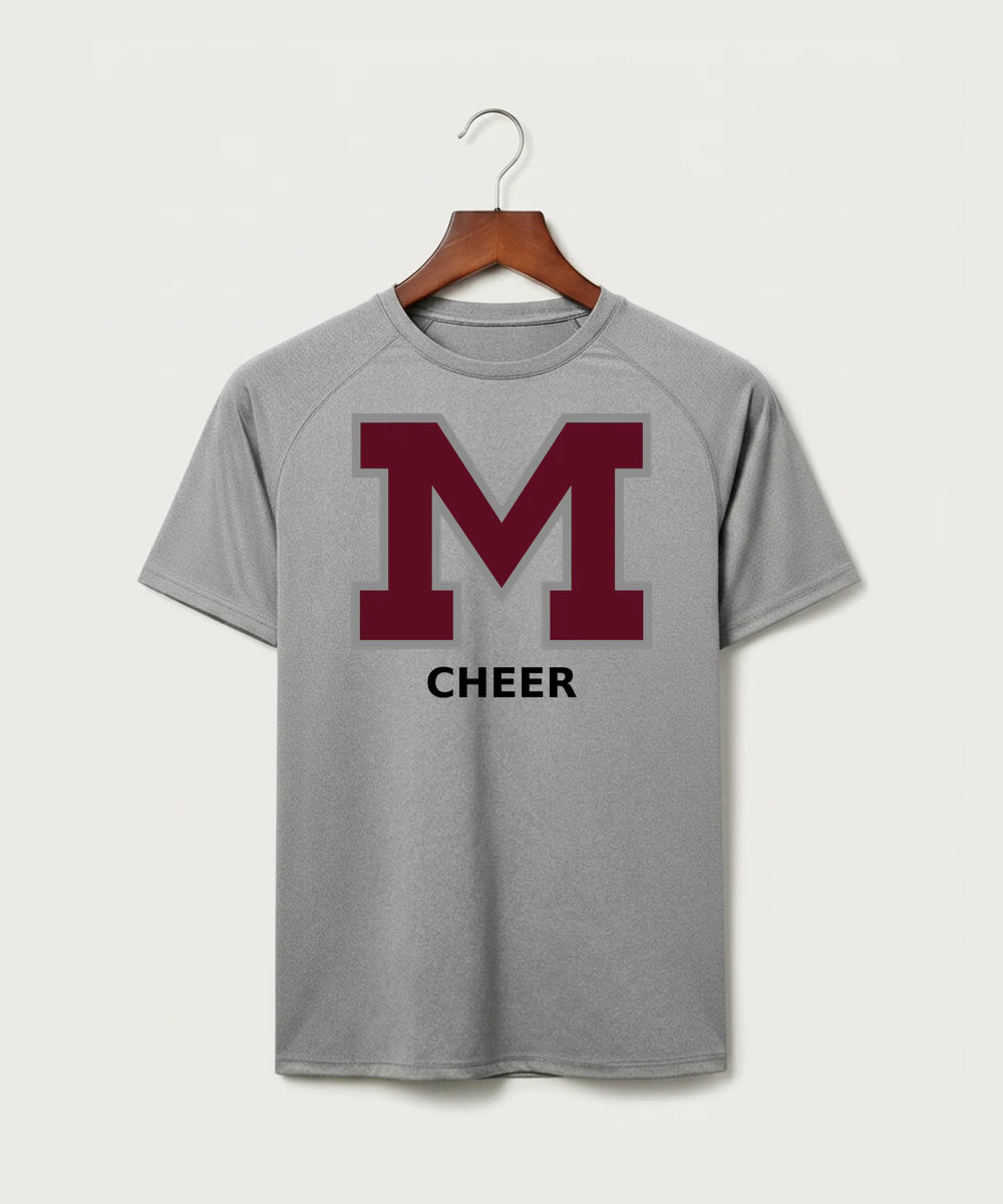 Moline Cheer general - Gray Tee - Full Front